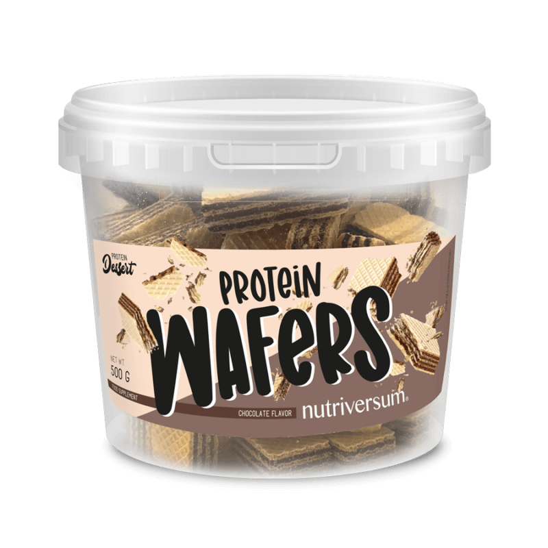 Nutriversum Protein Wafers - fehérjével dúsított, cukormentes ostya, finom ízvilágú - 500g