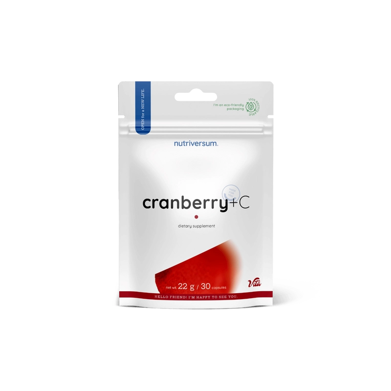 Nutriversum - Cranberry + C-vitamin - Tőzegáfonya - 30 kapszula