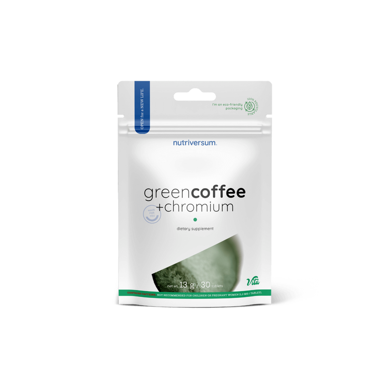 Nutriversum - Green Coffee + Chromium - Zöld kávé + króm - 30db