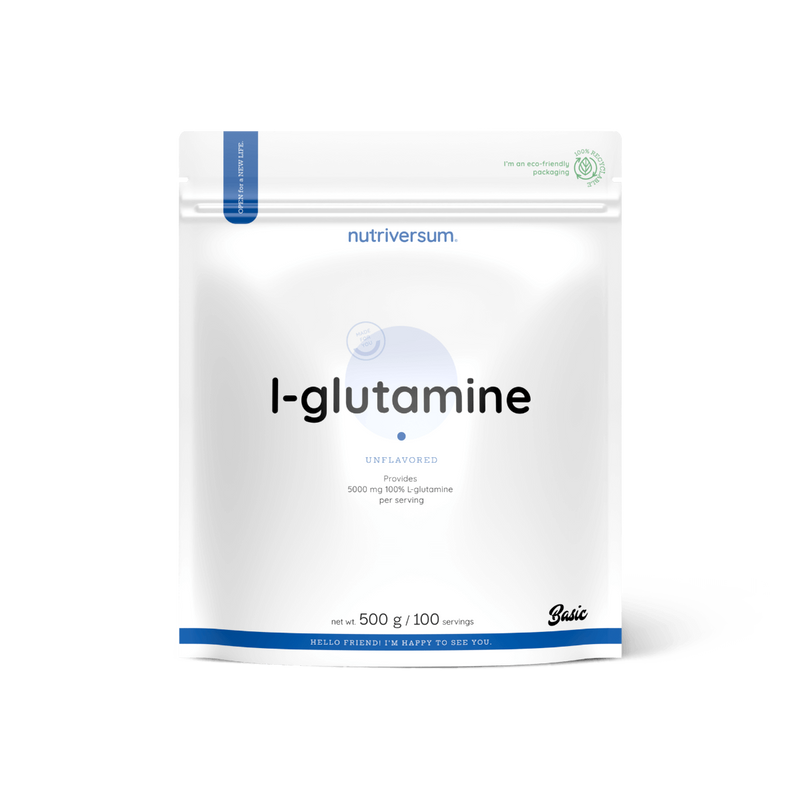 Nutriversum L-glutamin, 100% tisztaságú glutamin