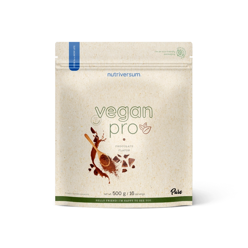 Nutriversum Vegan Protein - Pea and rice protein - vegán fehérje , zöldborsó és rizs fehérjéből - 500g