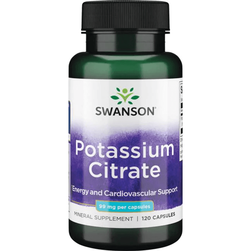 Swanson - Potassium Citrate - Kálium Citrát - 120 kapszula